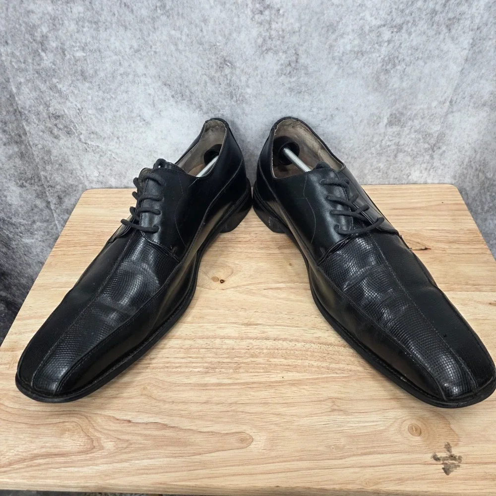 Stacy Adams Oxford Shoes Mens‎ 13 M Black Leather Dress Derby Shoes 24653-001